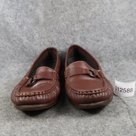 SAS Shoes Womens 9 W Loafer Moccasins Slip On Tripad Comfort Leather Brown Moc - Picture 2 of 13